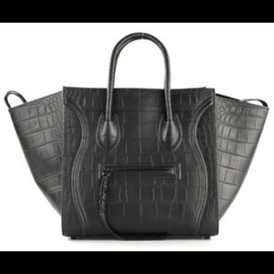 Celine Phantom croc embossed